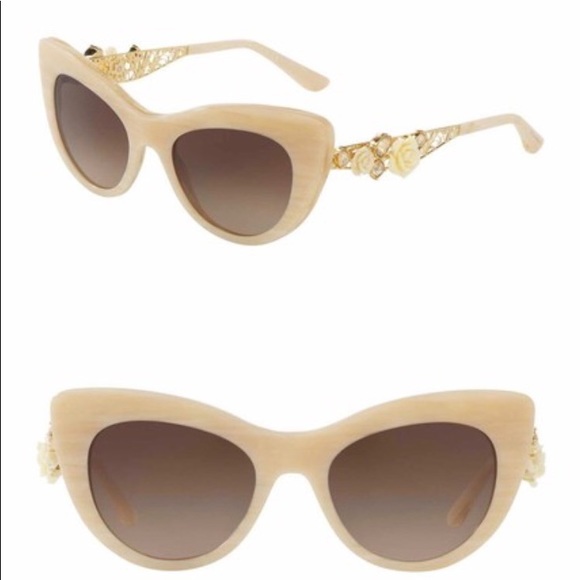 Dolce & Gabbana Rose Cat Eye Sunglasses - Picture 6 of 8
